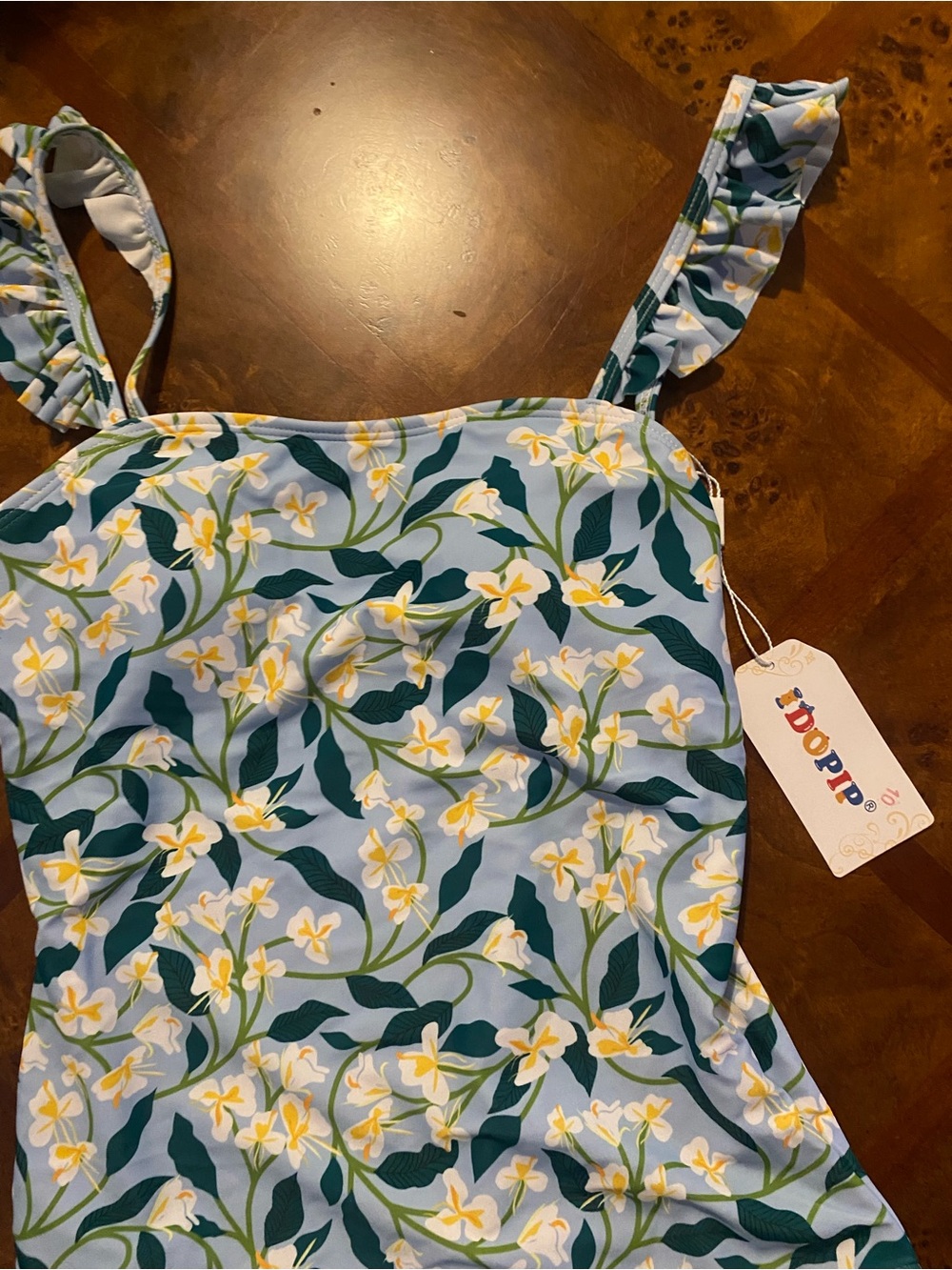NWT- Floral Ruffle Matching Wrap - Picture 10 of 11